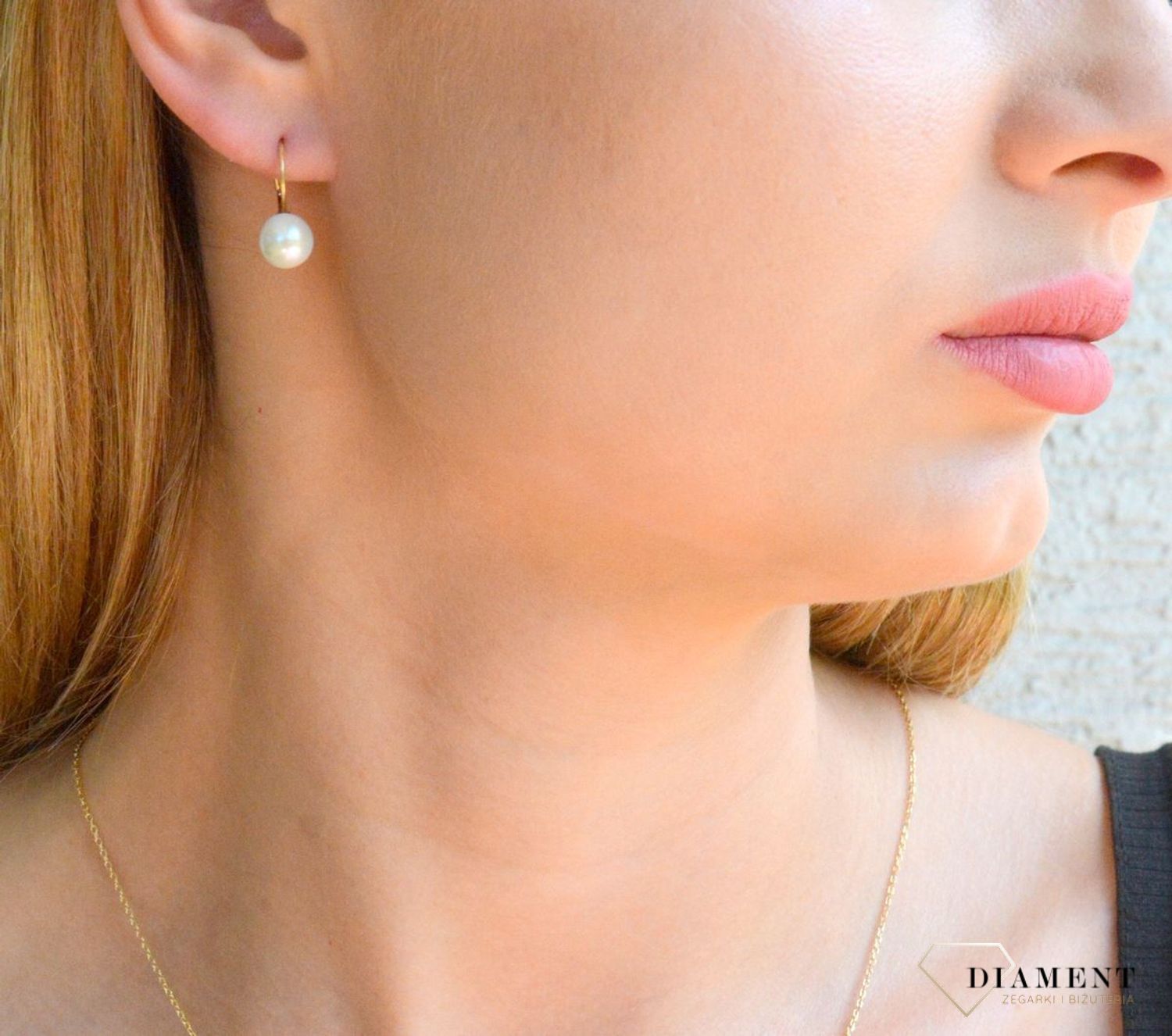 Złote kolczyki 585 wiszące perły KL 3577A.jpg